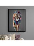 John Lewis Louise Luton 'Pride' Lion Framed Print, 104.5 x 74.5cm, Multi