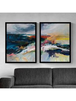 John Lewis Georgia Elliot 'Unforgiving Elements I & II' Framed Prints, Set of 2, 84.5 x 64.5cm, Multi - view 2, Multi