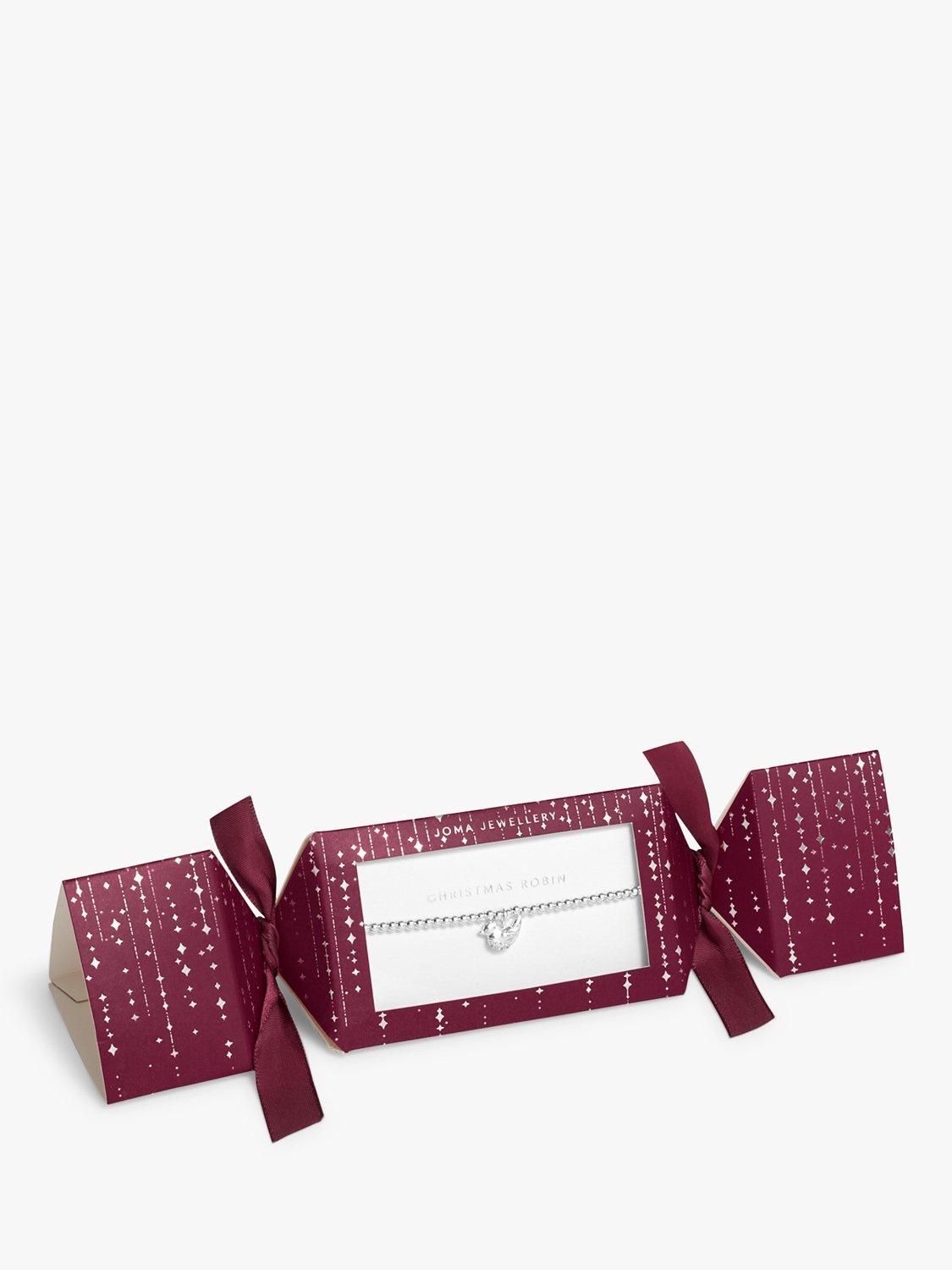 Joma Jewellery Robin Christmas Cracker Charm Bracelet, Silver