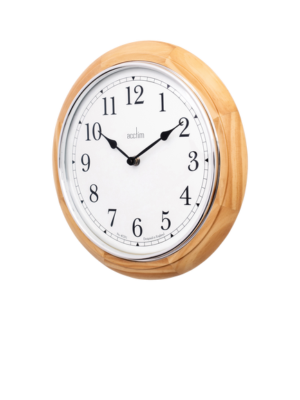 Acctim Winchester Light Wood Analogue Quartz Wall Clock, 31cm - view 2, Natural