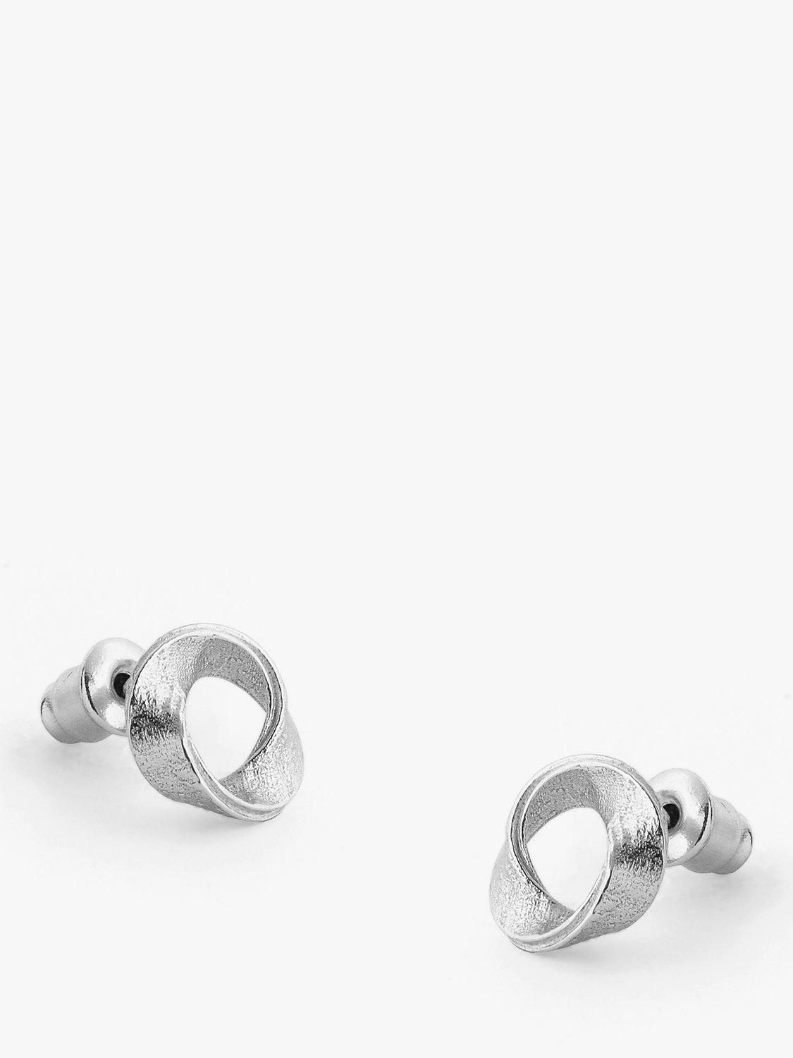 Tutti & Co Cypress Stud Earrings, Silver