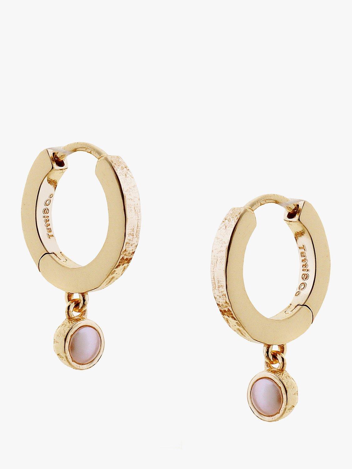 Tutti & Co Chosen Freshwater Pearl Huggie Hoop Earrings