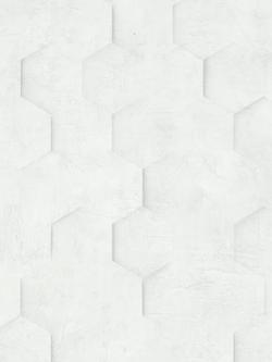 Galerie 3D Geometric Hexagon Wallpaper, White 34157