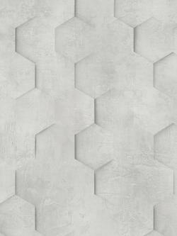 Galerie 3D Geometric Hexagon Wallpaper, Grey 34159
