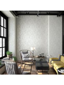 Galerie 3D Geometric Hexagon Wallpaper - view 2, Grey 34159