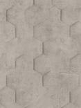Galerie 3D Geometric Hexagon Wallpaper, Brown 34162