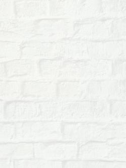 Galerie Brick Texture Wallpaper, White 34165
