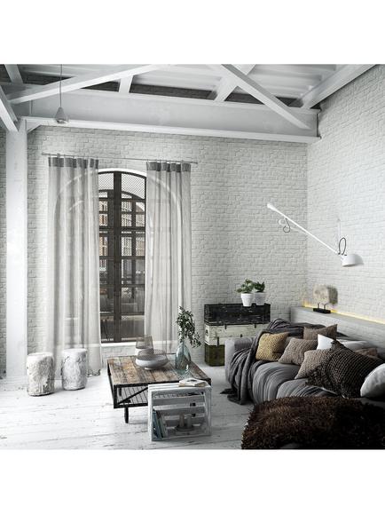Galerie Brick Texture Wallpaper - view 2, White 34165