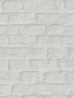 Galerie Brick Texture Wallpaper, Grey 34166
