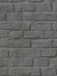 Galerie Brick Texture Wallpaper, Black 34170
