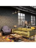 Galerie Brick Texture Wallpaper, Black 34170