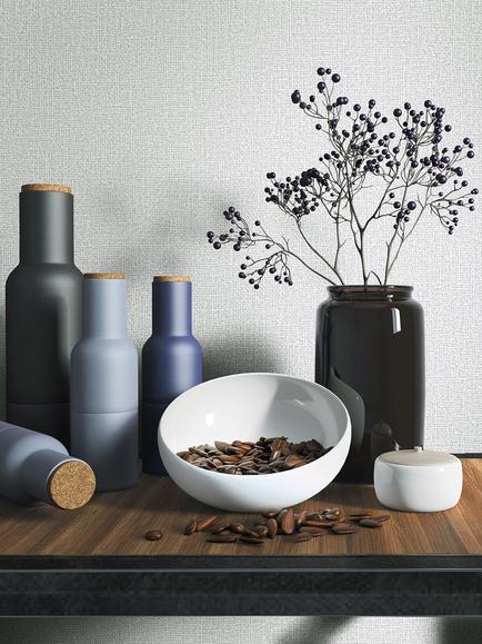 Galerie Wicker Texture Wallpaper - view 2, Grey 34172
