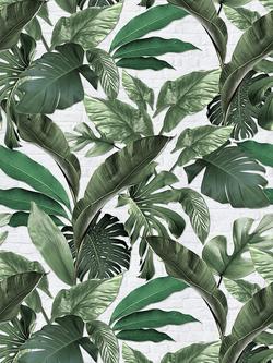 Tropical Brick Wall Panel, Green/White 34194
