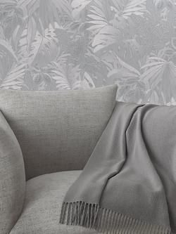 Galerie Metallic Jungle Leaves Wallpaper - view 2, Silver 33301