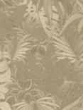 Galerie Metallic Jungle Leaves Wallpaper, Gold 33303