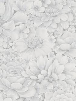 Galerie Floral Texture Wallpaper, White 33952