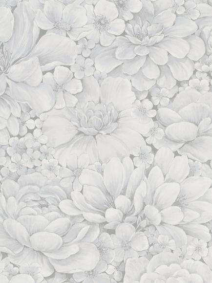 Galerie Floral Texture Wallpaper, White 33952