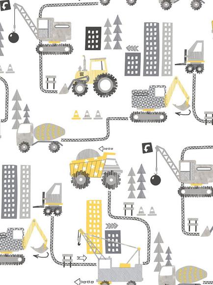 Galerie Construction Wallpaper, Yellow G78362