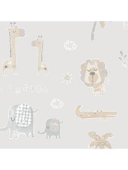 Galerie Jungle Friends Wallpaper, Greige/Tan  G78379