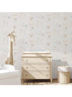 Galerie Jungle Friends Wallpaper - view 2, Greige/Tan  G78379