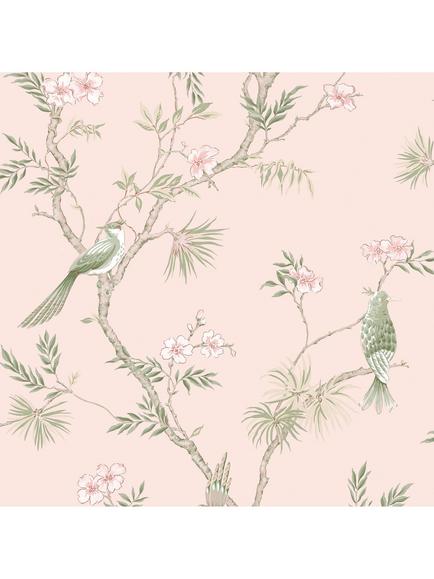 Galerie Classic Bird Trail Wallpaper, Pink G78493