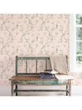 Galerie Classic Bird Trail Wallpaper, Pink G78493