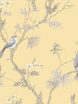 Galerie Classic Bird Trail Wallpaper, Yellow G78494