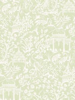 Galerie Garden Toile Wallpaper, Green G78509