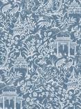 Galerie Garden Toile Wallpaper, Blue G78508