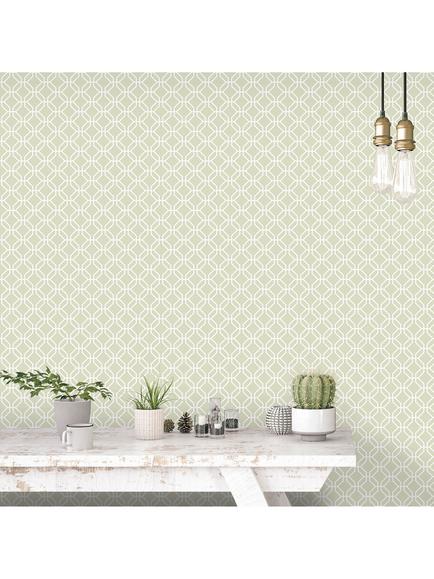 Galerie Trellis Negative Wallpaper - view 2, Green G78523