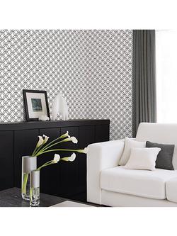 Galerie Trellis Positive Wallpaper - view 2, Black G78525