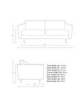 John Lewis + Swoon Latimer Large 3 Seater Sofa, Dark Leg