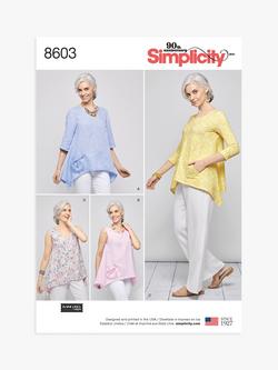 Simplicity Misses' Pullover Loose Fitting Tops, Sewing Pattern, S8603, 