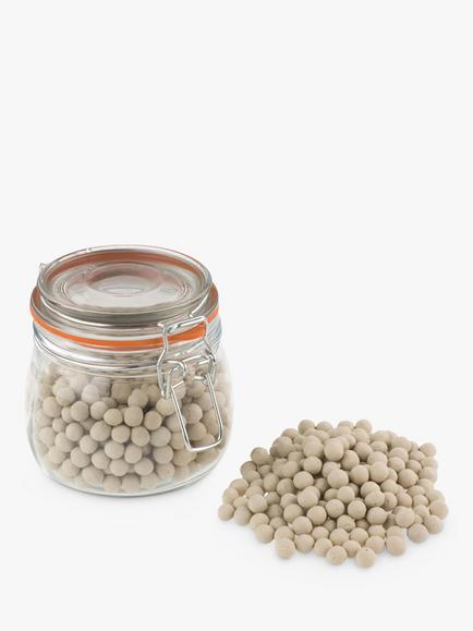 Tala Ceramic Baking Beans & Clip-Top Glass Jar, Clear/Natural - view 2, Ceramic