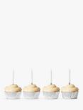 Tala Glitter Cake Candles with Holders, Pack of 24