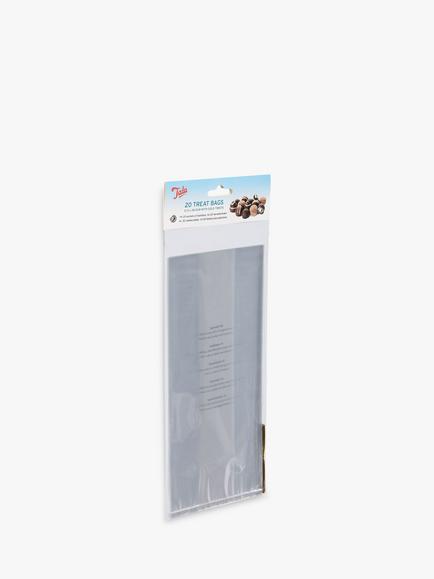 Tala Treat Bags with Gold Twist Ties, Pack of 20, Clear - view 2, Clear