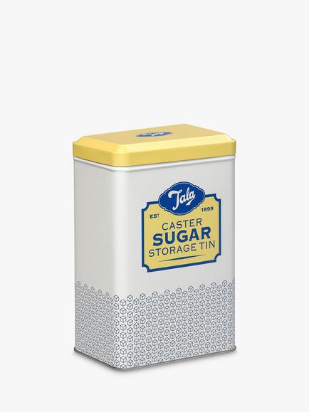 Tala Originals Caster Sugar Storage Tin, Yellow/Cream, Yellow Cream