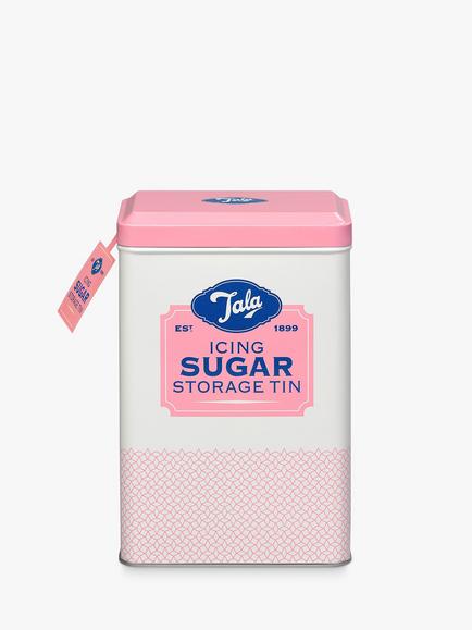 Tala Originals Icing Sugar Storage Tin, Pink/Cream, Pink Cream