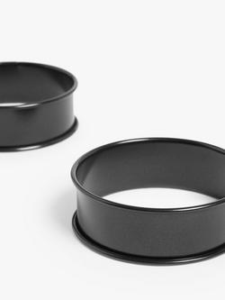 John Lewis Steel Non-Stick Poachette Rings, Set of 2 - view 2, Black