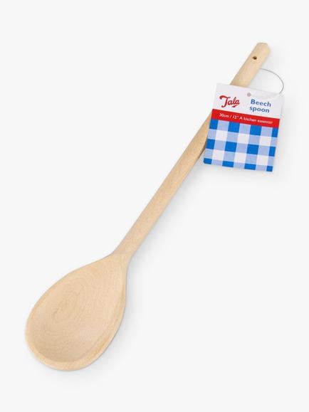 Tala Cooking Spoon, 30.5cm, FSC-Certified (Beech Wood), Natural, Natural