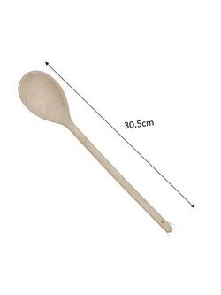Tala Cooking Spoon, 30.5cm, FSC-Certified (Beech Wood), Natural - view 2, Natural