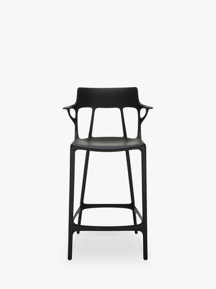 Kartell A. I. Philippe Starck Bar Chair, Black, Black