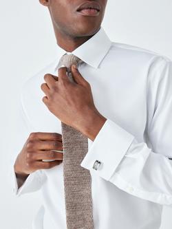 John Lewis Double Mother of Pearl Cufflinks, Silver - view 2, Mop