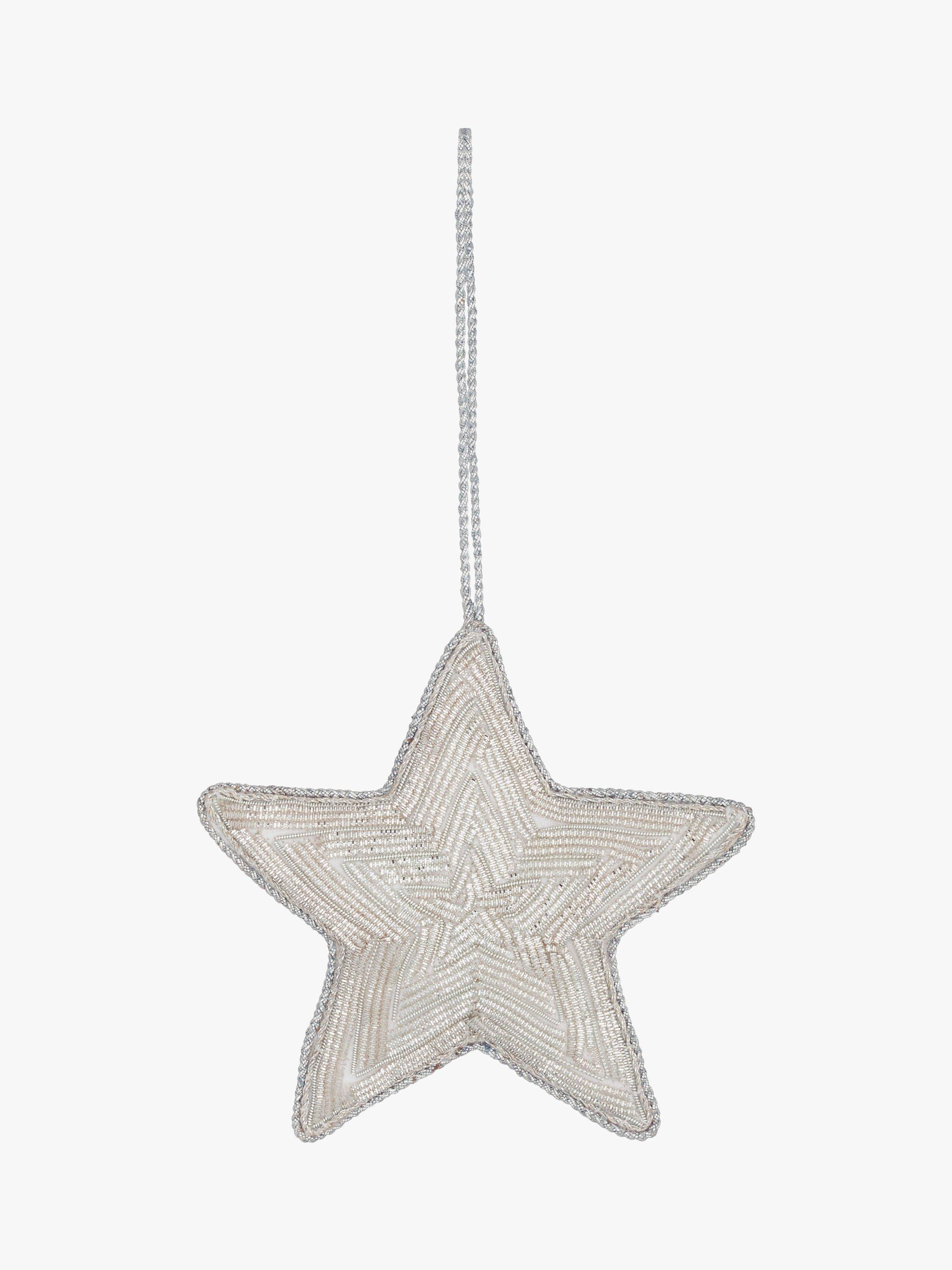 John Lewis Winter Fairytale Beaded Star Tree Decoration