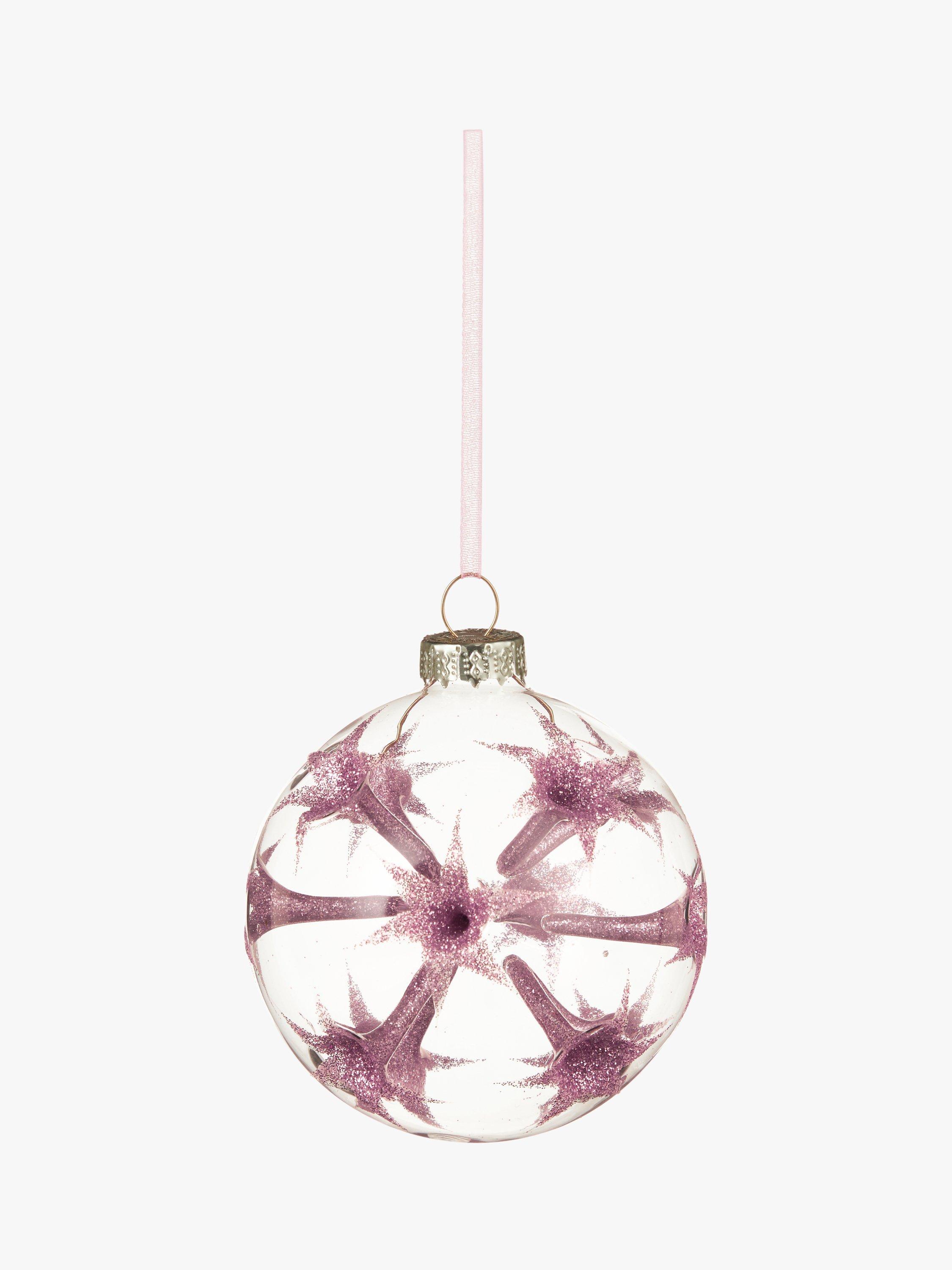 John Lewis Winter Fairytale Trumpet Bauble, Pink