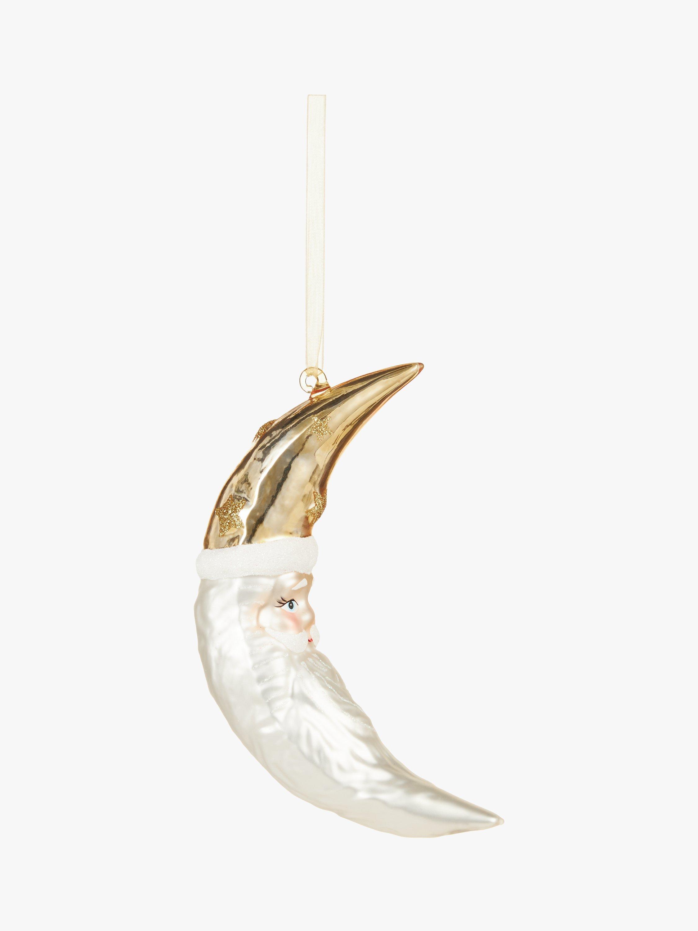 John Lewis Winter Fairytale Moon Santa Bauble