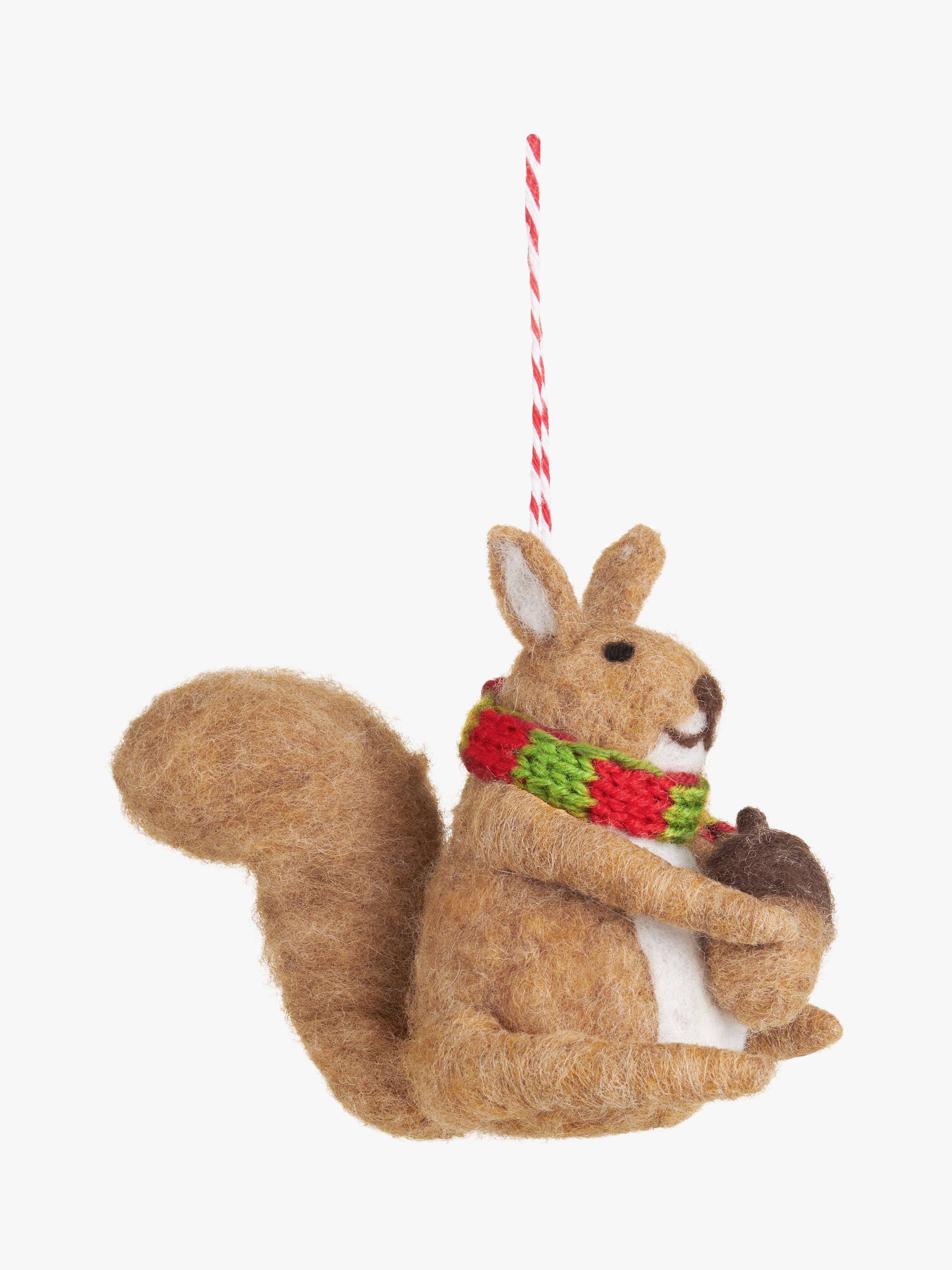 John Lewis Christmas Cottage Felt Squirrel Tree Decoration