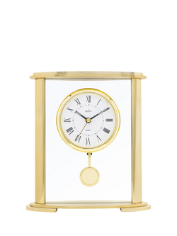 Acctim Welwyn Roman Numeral Pendulum Mantel Clock, Gold, Gold