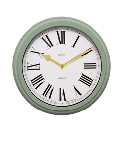 Acctim Turin Roman Numeral Analogue Indoor/Outdoor Wall Clock, 35cm, Myrtle