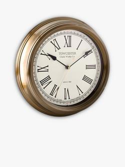 Acctim Towcester Redbourn Analogue Roman Numeral Wall Clock, 30cm, Gold, Gold